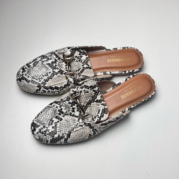 Cushionaire Women’s Memory Foam Low Heel Snakeskin Slip On Mule Sz 8.5 NWOT - Picture 1 of 9